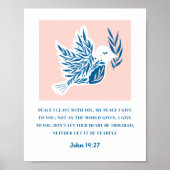 John 14:27 Bible Verse Christlich Art Poster (Vorne)
