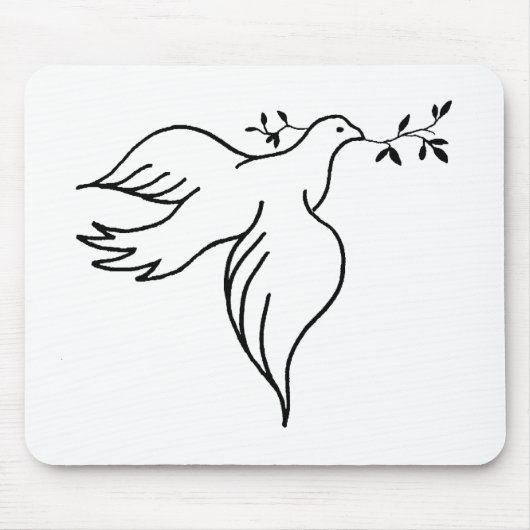 John 14:27 Christentum Taube Vogelflügel Flug Mousepad (Vorne)
