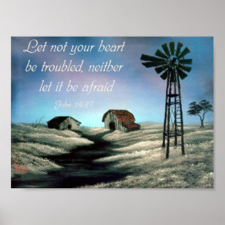 John 14:27 Christlich Bibelverse Poster