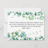 John 14:27 English Burmese Ivy White Note Card Mitteilungskarte (Vorderseite)