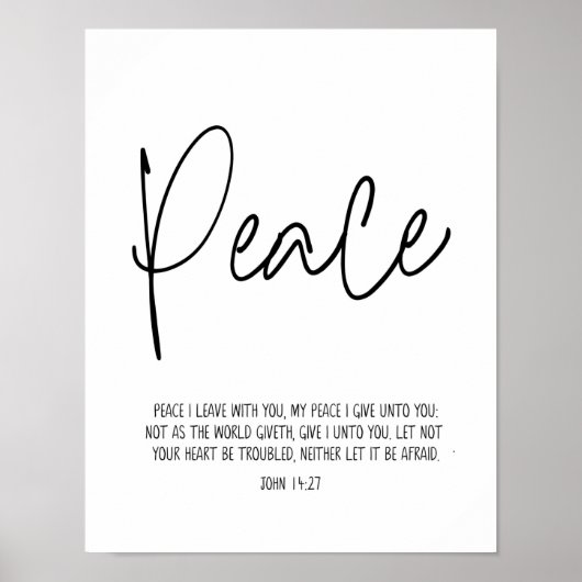 John 14:27 Friede, den ich mit dir Verlassen habe, Poster (Vorne)