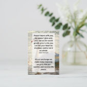 John 14:27 Friede verließ ich mit dir, mein Friede Begleitkarte (Stehend Vorderseite)