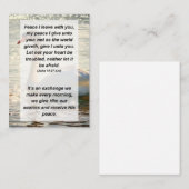 John 14:27 Friede verließ ich mit dir, mein Friede Begleitkarte (Vorne/Hinten)