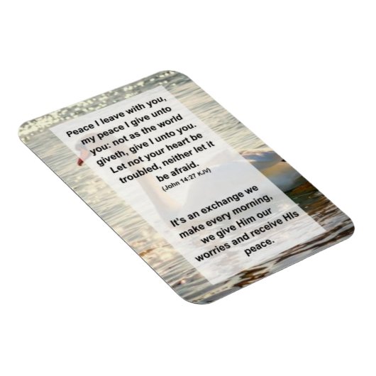 John 14:27 Friede verließ ich mit dir, mein Friede Magnet (Rechte Seite)