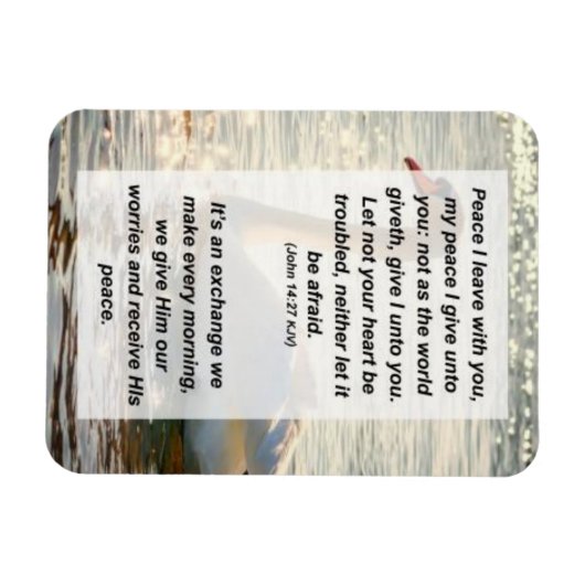 John 14:27 Friede verließ ich mit dir, mein Friede Magnet (Horizontal)