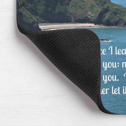 John 14:27 Friede verließ ich mit dir, mein Friede Mousepad (Ecke)