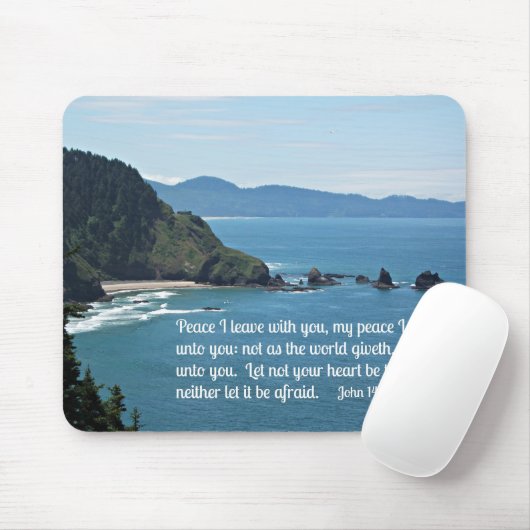 John 14:27 Friede verließ ich mit dir, mein Friede Mousepad (Mit Mouse)