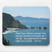 John 14:27 Friede verließ ich mit dir, mein Friede Mousepad (Vorne)