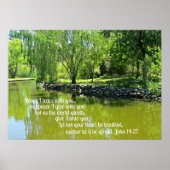 John 14:27 Friede verließ ich mit dir.. Poster (Vorne)