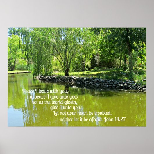 John 14:27 Friede verließ ich mit dir.. Poster (Vorne)