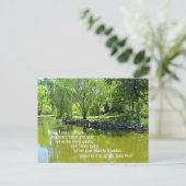 John 14:27 Friede verließ ich mit dir.. Postkarte (Stehend Vorderseite)