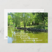 John 14:27 Friede verließ ich mit dir.. Postkarte (Vorne/Hinten)