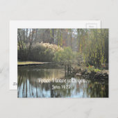 John 14:27 Friede verließ ich mit dir. Postkarte (Vorne/Hinten)