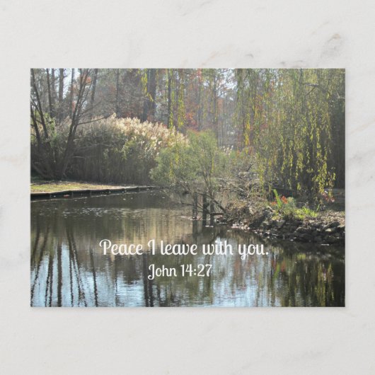 John 14:27 Friede verließ ich mit dir. Postkarte (Vorderseite)