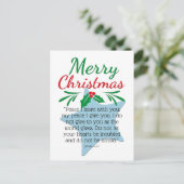 John 14:27 Frohe Weihnachten Pastel Blue Star (Stehend Vorderseite)