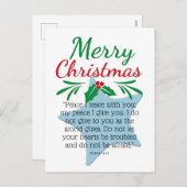 John 14:27 Frohe Weihnachten Pastel Blue Star (Vorne/Hinten)