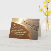 John 14:27 Jesus Words, "Peace I leave with you," Karte (Gelbe Blume)