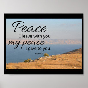 John 14:27 Leinwanddruck Frieden hinterlasse ich Poster
