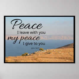 John 14:27 Leinwanddruck | Frieden hinterlasse ich Poster
