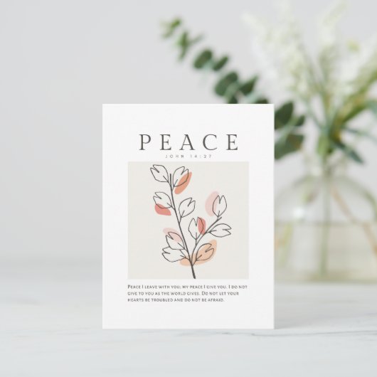 John 14:27 Peace I leave with you Postkarte (Stehend Vorderseite)
