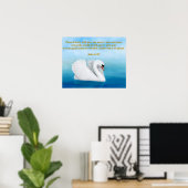 John 14:27 Peace Swan Bible Verse Print Poster (Heimbüro)