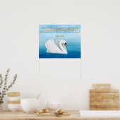 John 14:27 Peace Swan Bible Verse Print Poster (Küche)