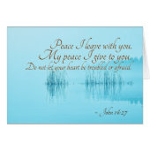 John 14:27 Peace verließ ich mit dir, Bibelkarte (Vorderseite (Horizontal))