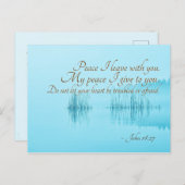 John 14:27 Peace verließ ich mit dir, Bible Verse Postkarte (Vorne/Hinten)