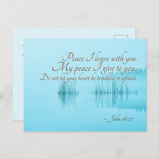 John 14:27 Peace verließ ich mit dir, Bible Verse Postkarte (Vorne/Hinten)