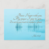 John 14:27 Peace verließ ich mit dir, Bible Verse Postkarte (Vorderseite)
