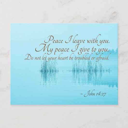 John 14:27 Peace verließ ich mit dir, Bible Verse Postkarte (Vorderseite)