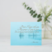 John 14:27 Peace verließ ich mit dir, Bible Verse Postkarte (Stehend Vorderseite)