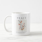 John 14:27 Peace verließ ich mit dir Kaffeetasse (Links)