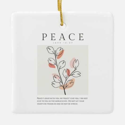 John 14:27 Peace verließ ich mit dir Keramikornament (Vorderseite)