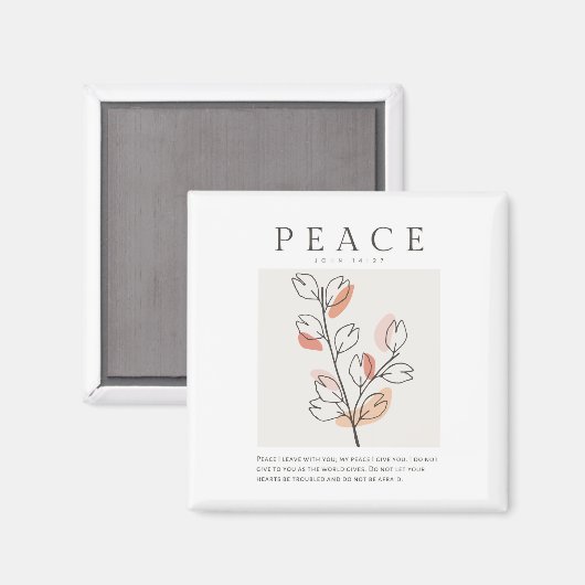 John 14:27 Peace verließ ich mit dir Magnet (Vorderseite/Rückseite)