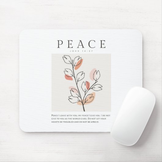 John 14:27 Peace verließ ich mit dir Mousepad (Mit Mouse)