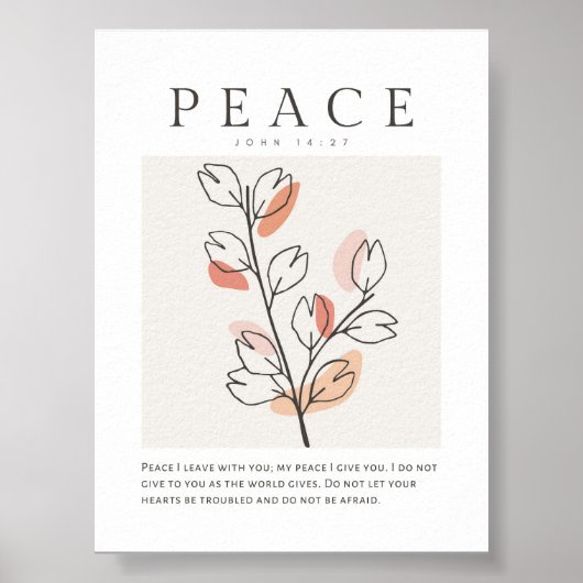 John 14:27 Peace verließ ich mit dir Poster (Vorne)