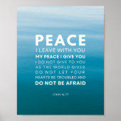 John 14:27 Peace verließ ich mit dir Poster (Vorne)