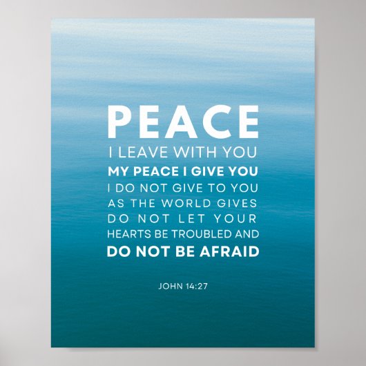 John 14:27 Peace verließ ich mit dir Poster (Vorne)