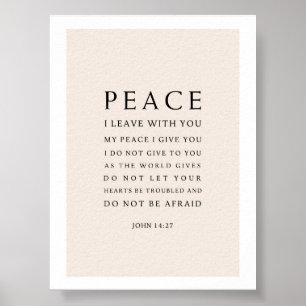 John 14:27 Peace verließ ich mit dir Poster