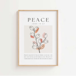 John 14:27 Peace verließ ich mit dir Poster