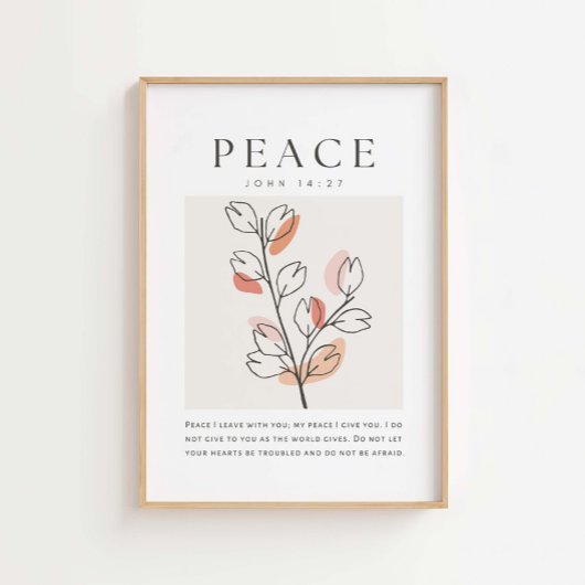 John 14:27 Peace verließ ich mit dir Poster