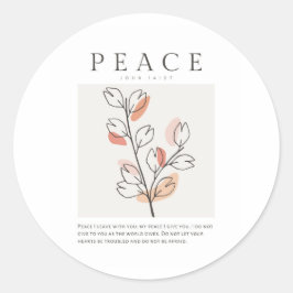 John 14:27 Peace verließ ich mit dir Runder Aufkleber
