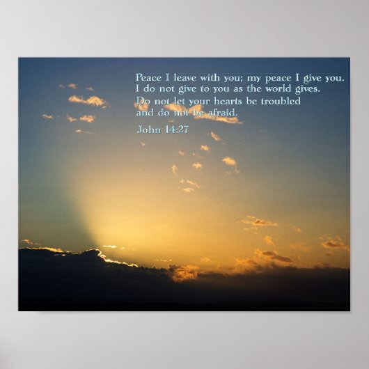 John 14:27 Sonnenaufgang Poster (Vorne)