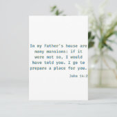 John 14:2 KJV Bible Scripture Gruß Karte (Stehend Vorderseite)