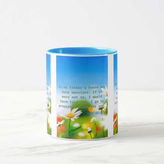 John 14:2 KJV Bible Scripture Pic Two-Tone Tasse (Zentrum)