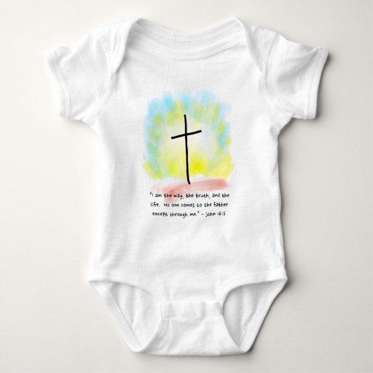 JOHN 14:6 Baby Jersey Bodysuit Strampler (Vorderseite)