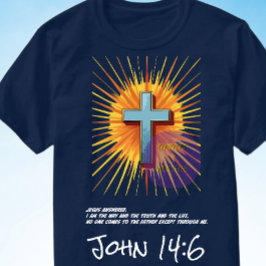 John 14:6 Bibelschrift - Christlich T-Shirt