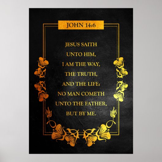 John 14:6 Bibelverse Poster (Vorne)