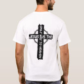 John 14:6 Bible Verse Christian Tee on White (Rückseite)